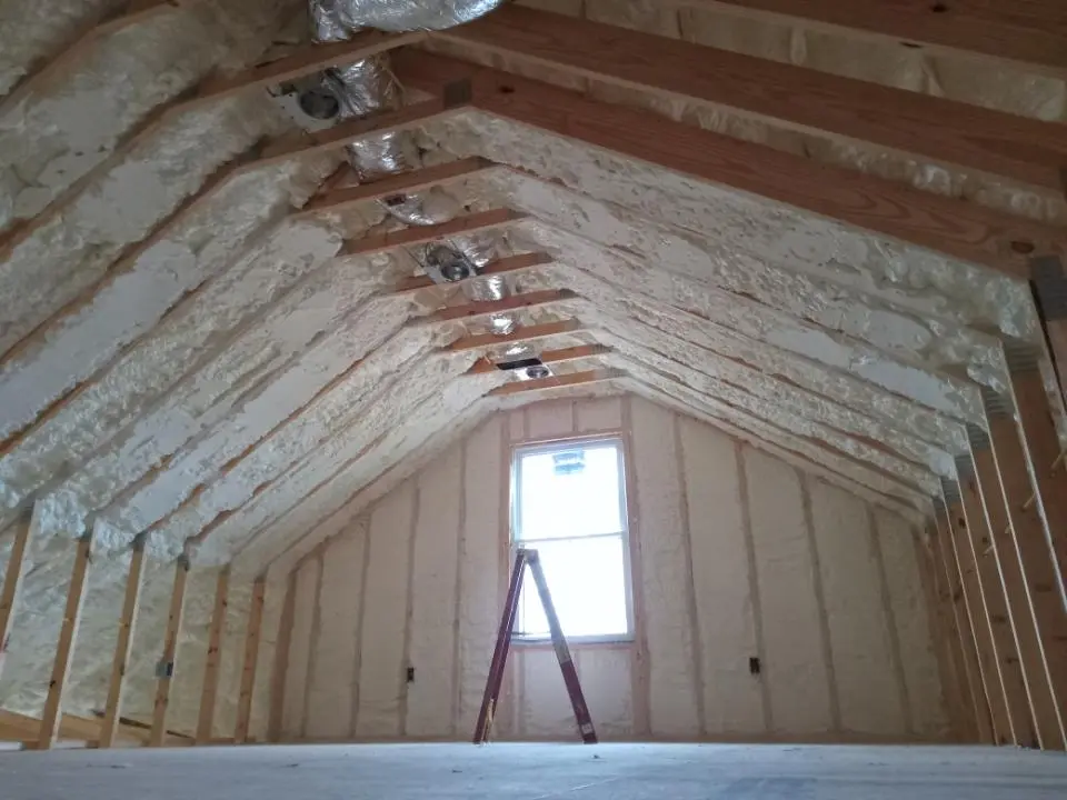 Spray foam roofing application for Crawl Space Insulation project in American Canyon
